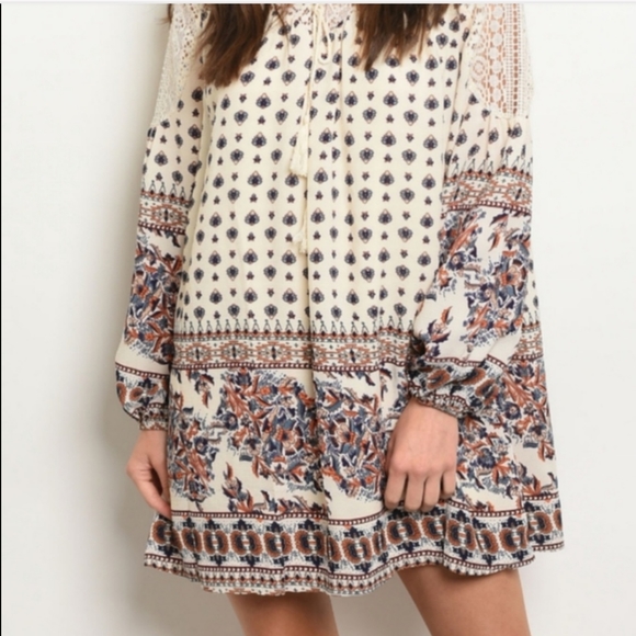 cream boho dress